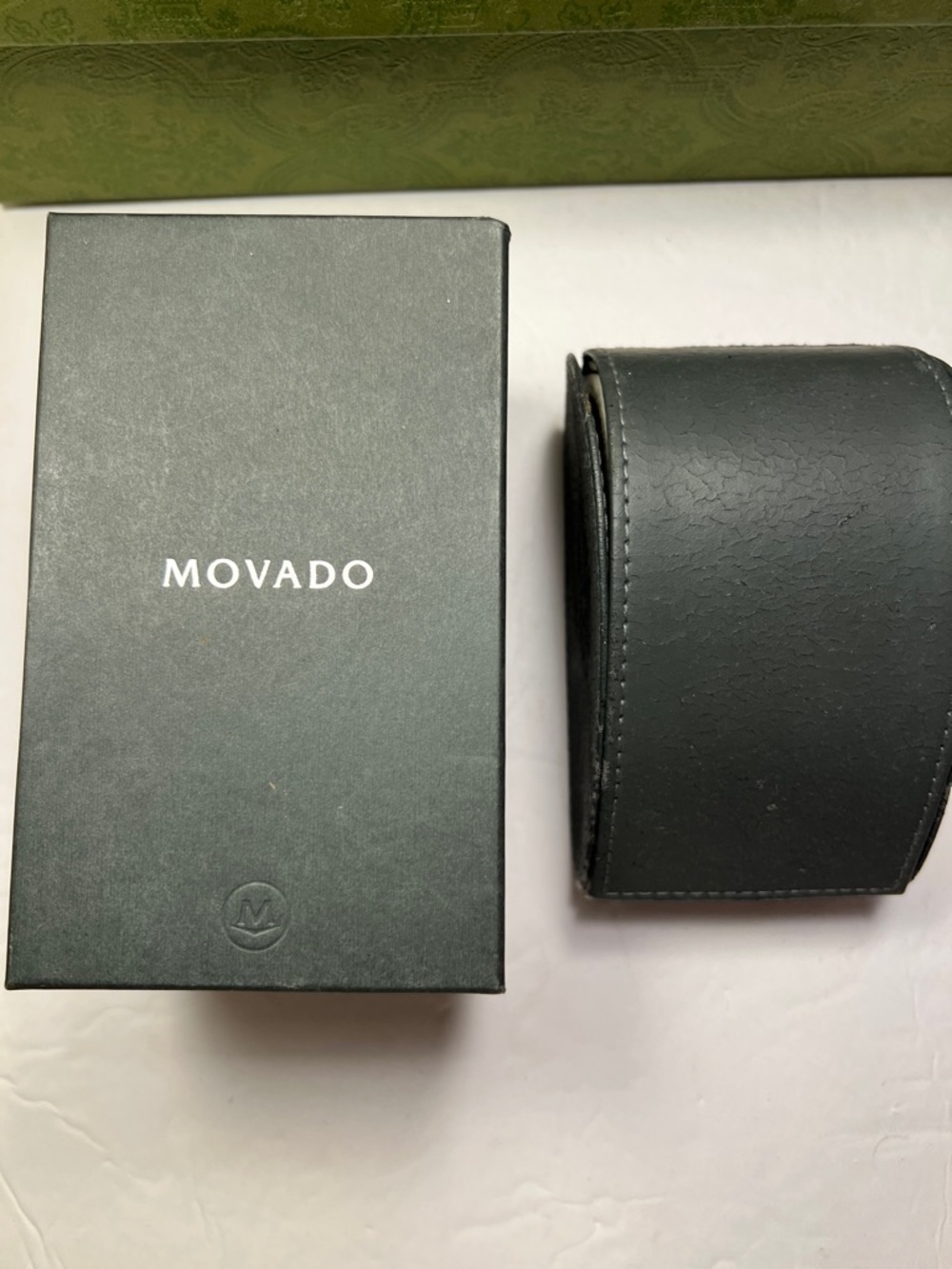 Vintage Movado Watch Box Gray Empty Used